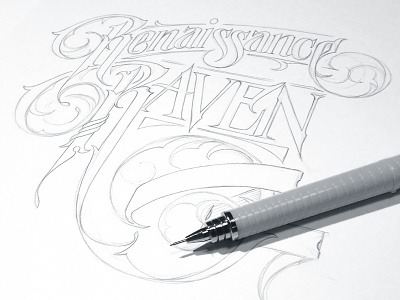 Renaissance Raven baltimore design drawn hand letters magazine raven renaissance schmetzer title