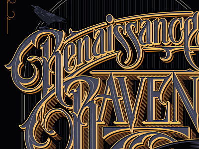 Renaissance Raven 2 baltimore design drawn hand letters magazine raven renaissance schmetzer title vector