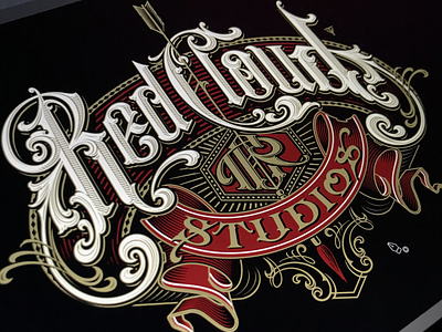 Red Cloud Studios - vector cloud hand lettering red schmetzer studios typography vector