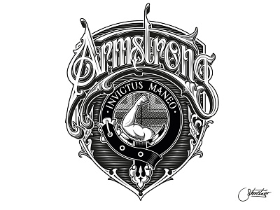 Armstrong - Vector arms armstrong coat crest family of schmetzer vector