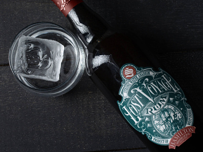 Lost Voyage Rum design handlettering label labeldesign lettering packaging rum