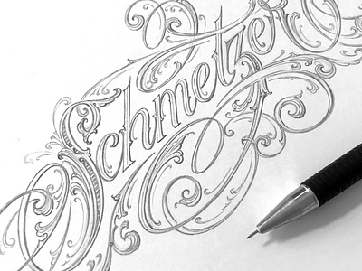 🌀✍🏻 hand lettering schmetzer script sketch typography