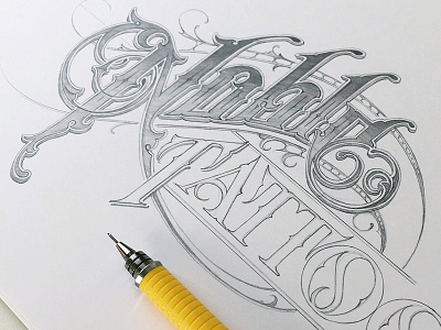 Noble Tattoo hand lettering noble pencil schmetzer sketch tattoo type