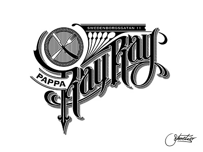 Pappa RayRay hand lettering logotype pappa rayray schmetzer typography