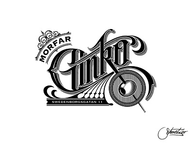 Morfar Ginko ginko hand lettering logotype morfar schmetzer typography