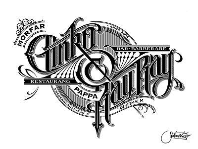 Morfar Ginko & Pappa RayRay ginko hand lettering logotype morfar pappa rayray schmetzer typography
