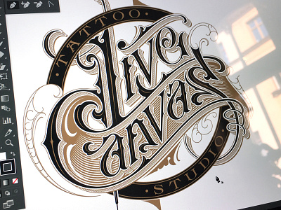 Live Canvas progress canvas lettering live logotype schmetzer studio tattoo typography