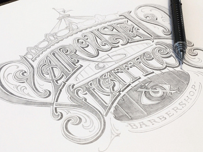 Carousel carousel hand lettering pencil schmetzer sketch studio tattoo typography