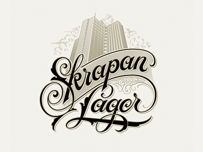 Skrapan Lager beer hand label lager lettering schmetzer skrapan