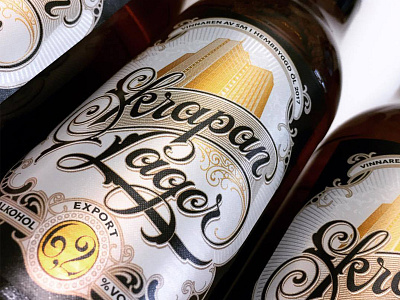 Skrapan Lager beer hand label lager lettering packaging schmetzer skrapan typography