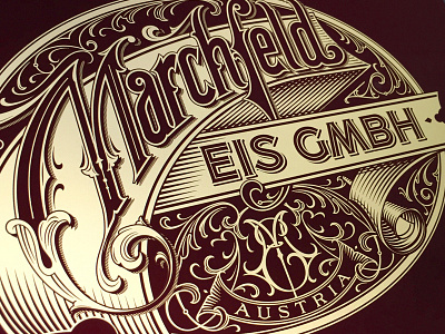 Marchfeld Eis branding eis hand lettering marchfeld monogram schmetzer vector