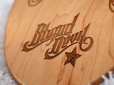 Stupid Devil board custom deck design devil drawn font hand laser letters logo logotype martin schmetzer sexy skateboard stupid type typography wood