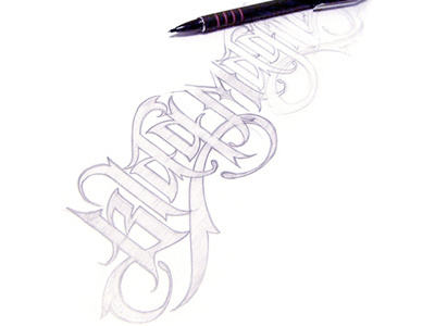Blaq Magic ballpoint black blaq design drawn hand letters logo logotype magic martin on paper pen pencil schmetzer sign sketch typography