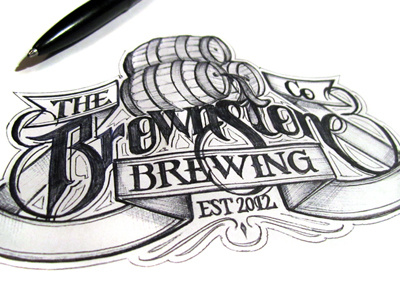 Brownstone ale ballpoint bar beer brewing brownstone company paper pen pub schmetzer