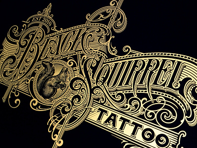 BS vector black hand lettering logotype schmetzer squirrel typography vector