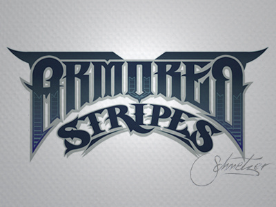 Armored Stripes armored design hand drawn schmetzer stripes typography