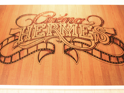 Hermes 2 cinema custom drawn font hand hermes letters logo logotype schmetzer typography