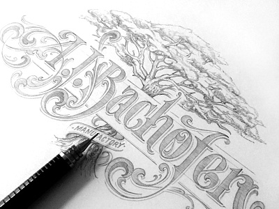 AJB hand lettering pencil schmetzer sketch typography