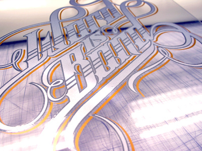 Glass process contour cut drawn glass hand logotype schmetzer sign typography vinyl
