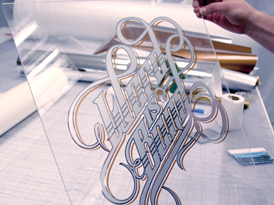 Glass 2 contour cut drawn glass hand logotype schmetzer sign typography vinyl