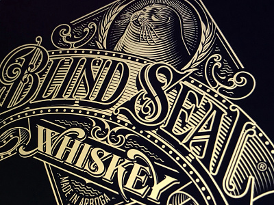 Blind Seal blind branding hand lettering schmetzer seal whiskey whiskey and branding