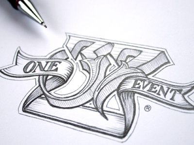 One37 two 37 drawing lettering one pencil schmetzer sketch typography