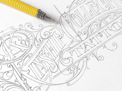 Kinship Collective hand lettering pencil schmetzer sketch typography