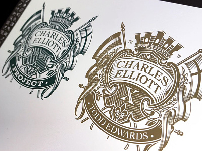 Charles Elliott charles elliott coat of arms crest emblem schmetzer