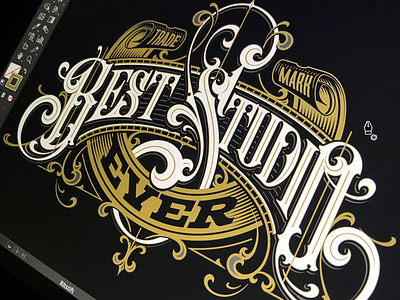 Best Studio Ever - vector hand lettering logotype schmetzer studio tattoo typography vector