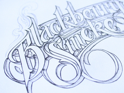 Blackberry Smoke black drawing ink lettering rock schmetzer sketch smoke southern typography