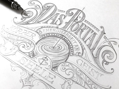 The Portal hand lettering portal schmetzer sketch the portal typography