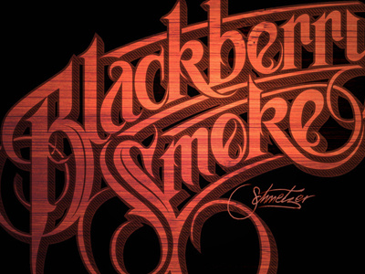 BBS 2 band blackberry lettering rock schmetzer smoke southern typography