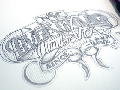 NSC drawn hand lettering nsc overcome schmetzer sketch typography unbelief