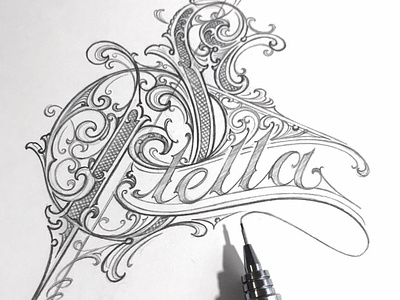 Stella* hand lettering schmetzer sketch stella typography