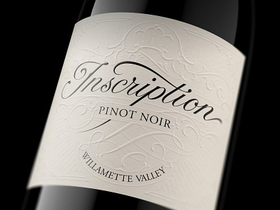 Inscription design emboss label packaging schmetzer wine