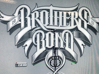Brothers Bond bond brothers drawn hand logotype schmetzer typography vector