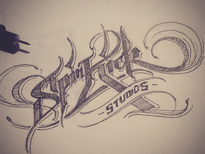 SpinKick doodle letters schmetzer sketch typography