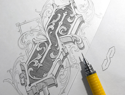 S hand lettering pencil schmetzer typography