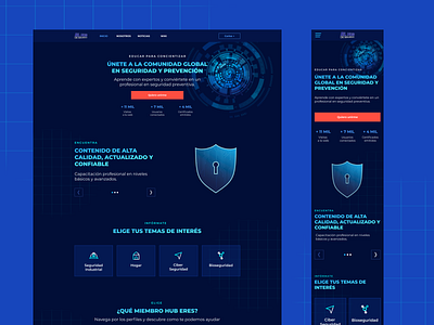 El Hub de seguridad - Home redesign blue desktop mobile redesign responsive tech ui ux webdesign
