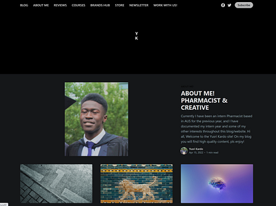 Main Menu (Blog section) branding graphic design logo website development