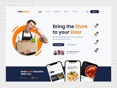 Grohouse - Grocery Landing Page