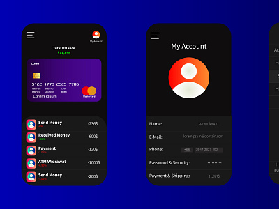 MasterCard App UX/UI Design