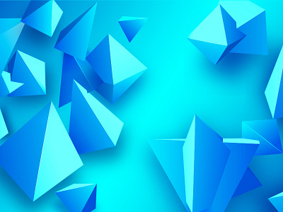 Blue triangle background