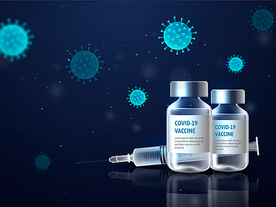 Realistic coronavirus vaccine covid-19 design freepik illustration illustrator medical realism syringe vaccine vector