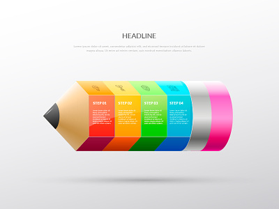 Timeline infographic color design diseño gradient gradients illustrator infographic inspiration pencil vector