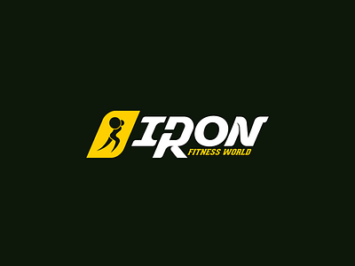 Iron Fitness World fitness gym identity logo world