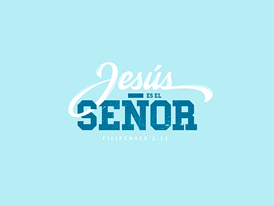 Jesús es el Señor brush calligraphy distress lettering line pen