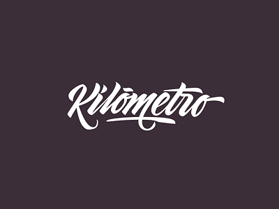 Kilometro branding brushpen calligraphy lettering logo typography