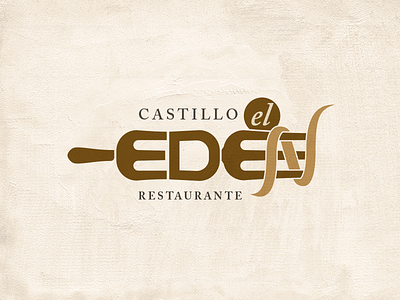 Castillo el Edén ambigram calligraphy identity lettering logo restaurant typography