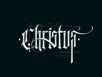 Christus branding calligraphy gothic lettering logo typography